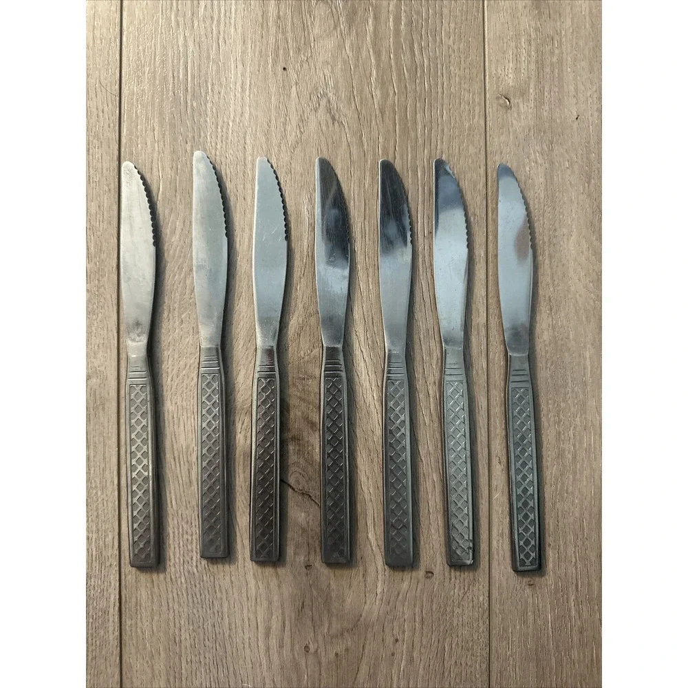 Vintage Oneida Stainless Majorca Lot Of 7 Flatware‎ Dinner Knife Knives